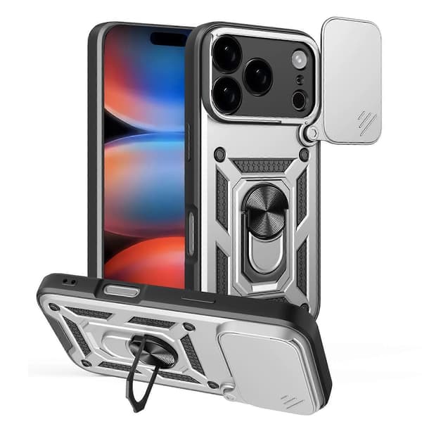 Skydbart kameradæksel Design TPU+PC Telefoncover (Til iPhone 17 Pro)
