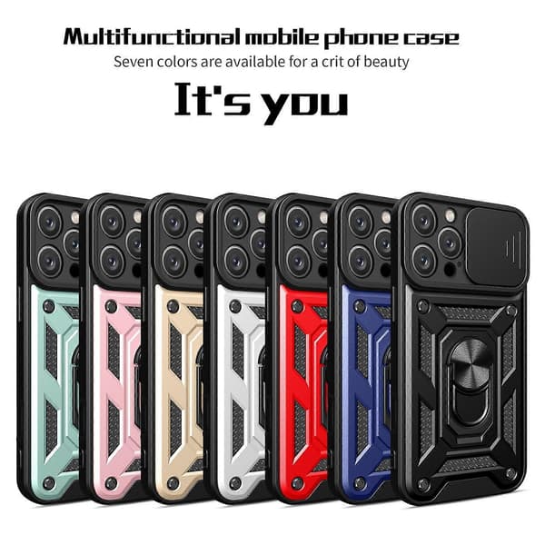 Skydbart kameradæksel Design TPU+PC Telefoncover (Til iPhone 16 Pro Max)