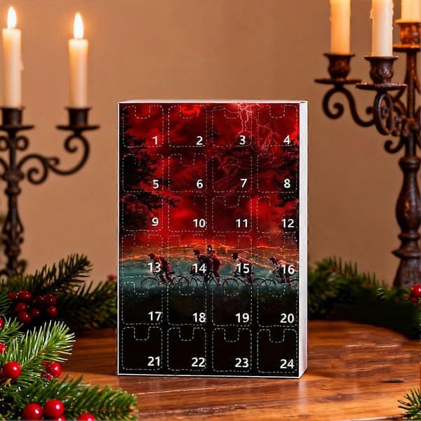 2026 2D Stranger Things Akrylpynt Julekalender - Juletræsdekoration, 24 Dages Nedtælling til Jul Gave C