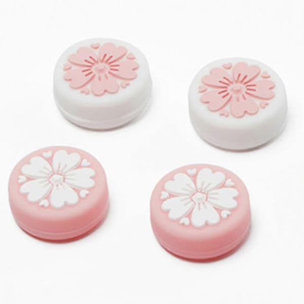 Silikonvippblomma tumgreppskåpor, joysticklock för Switch & Lite