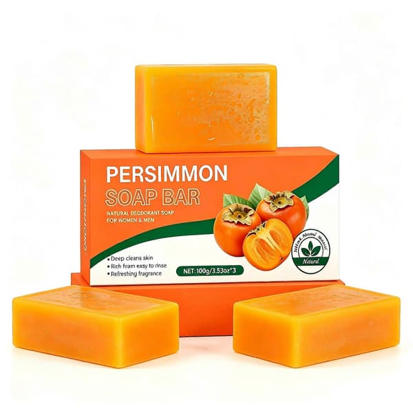 3-pack persimmon deodorizing soap, 100g each