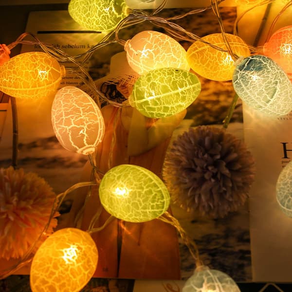 Easter Egg String Lights | Battery Operated Fairy Lights | 10 Lights Easter Decoration | Perfect for Spring and Bedroom Decorations