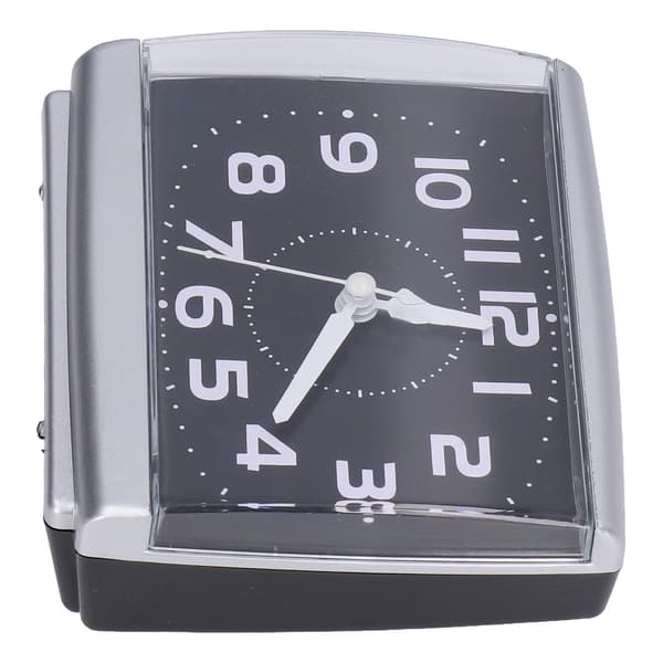Square Silent Alarm Clock Simple Style Desk Clock Dorm Office Home Decor Black