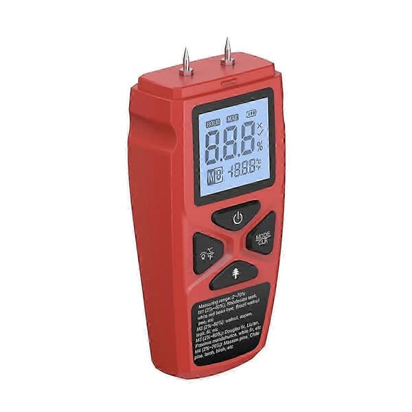 Digital Wood Moisture Meter 0-99.9% with LCD Display and Detection Function