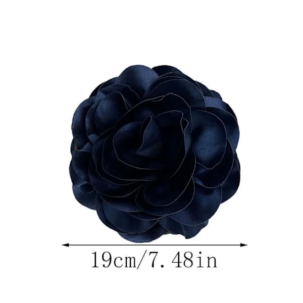 Stor Blomsterbroche Mode Fransk Mærke Satinpyntnål Rød