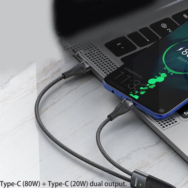 Pd 100w 2-i-1 Multi Ladekabel Flere Ladekabler Usb C Til Telefon Usb C