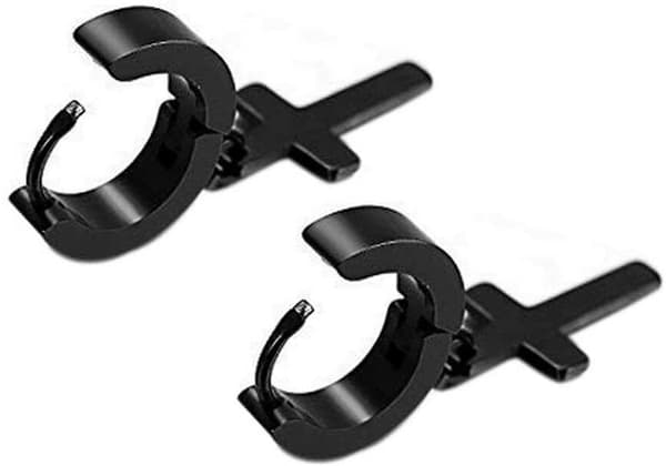 Svarte Kors øredobber ring