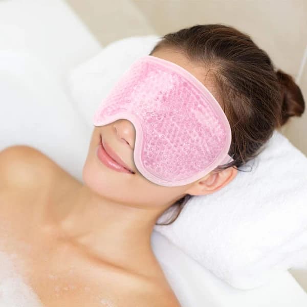 Sovende ispose gel øyemaske - Rosa