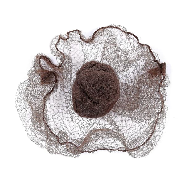 50 stk. Hårnet til knold Usynligt Elastisk Mesh 20 tommer 50 cm (Bulkpakning, Mørkebrun)