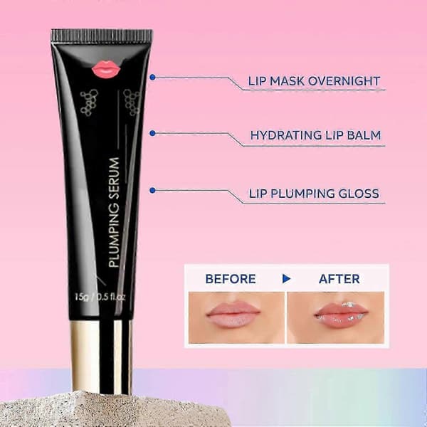 Plumpify Hydrating Lip Plumping Serum & Gloss Set - Volumizing, Moisturizing Oil for Fuller Lips (1 pc)
