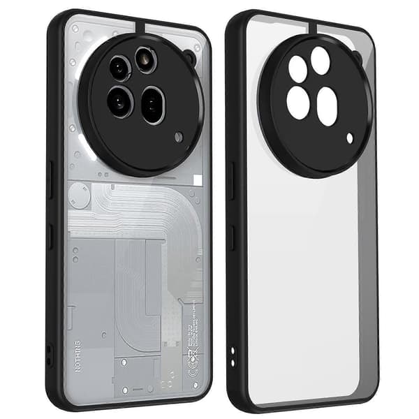 Mat PC Hudfølelse Stødsikkert Telefoncover (Sort, Til Nothing Phone 3a Pro)