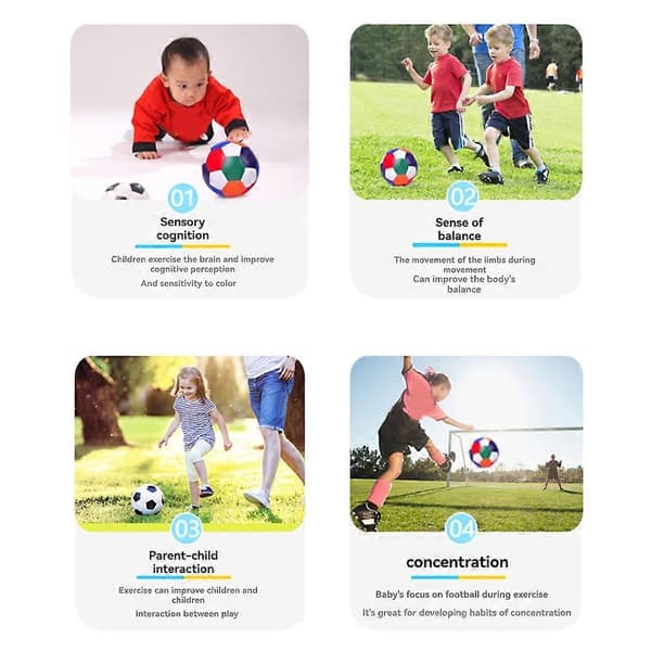 Tyst fotboll inomhus Tyst skumfotboll Tyst studsande boll Multicolor