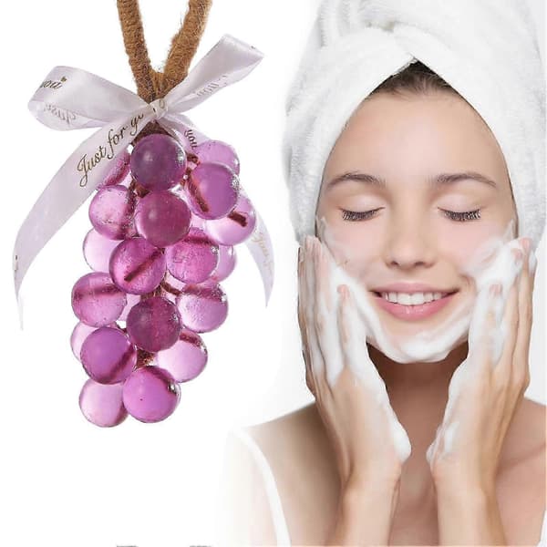 Grape Soap, Handmade Grape Soap on a Rope, Decorative and Aromatic Soaps for Fresh Air Washing_5