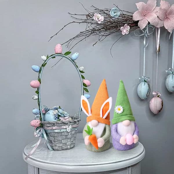 4 Easter Decorations, Handmade Plush Easter Gnomes, Easter Gnomes, Easter Gifts, Cute Easter Decorations for Home