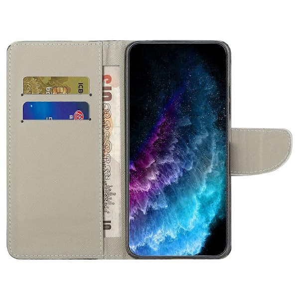 For iPhone 17 Pro Case Pattern Print Cross Texture Leather Phone Cover - Owls (Owls)