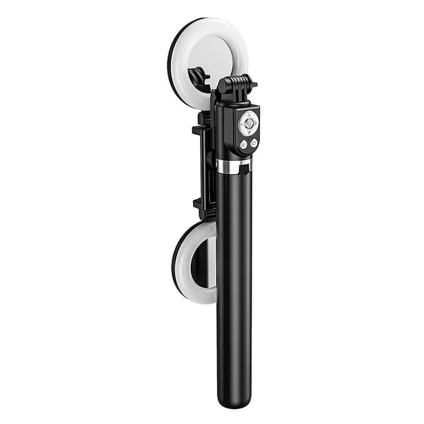 R17DS 1,75 m bärbar Bluetooth Selfie Stick infällbart stativ telefonställ med dubbla fyllningsljus 360_Gift