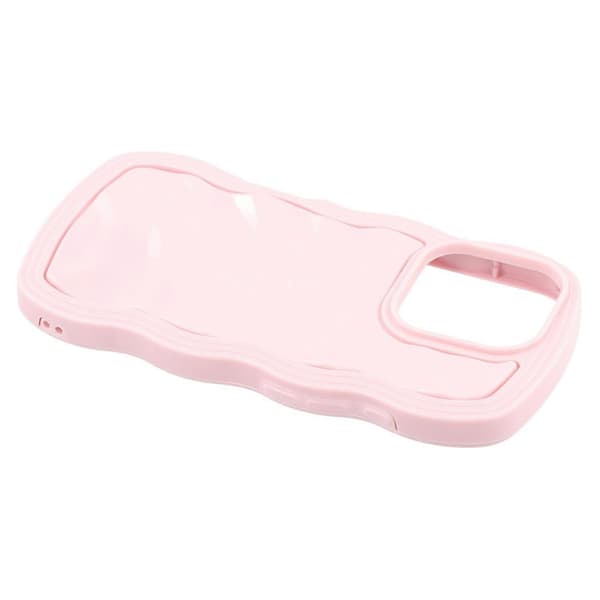 Deksler til iPhone 16 Pro Max Bølget Kant Støtsikkert TPU + PC Telefondeksel (Rosa)