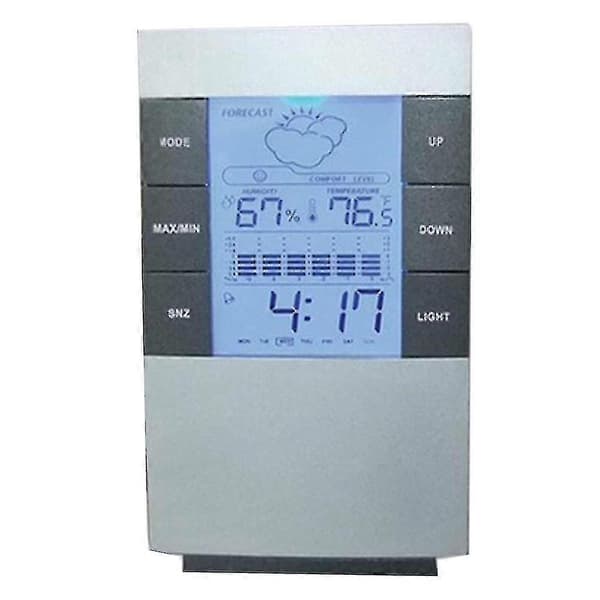 Projektion Lcd Display Digital Väckarklocka Temperatur Väderstation Sovrum
