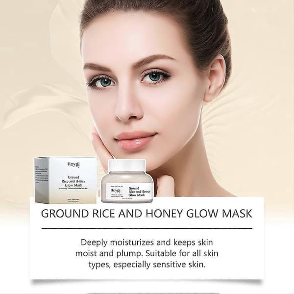 Malda Ris Honung Glödande Mask Mild Exfolierande Ansiktsmask för Tråkig Grov Hud