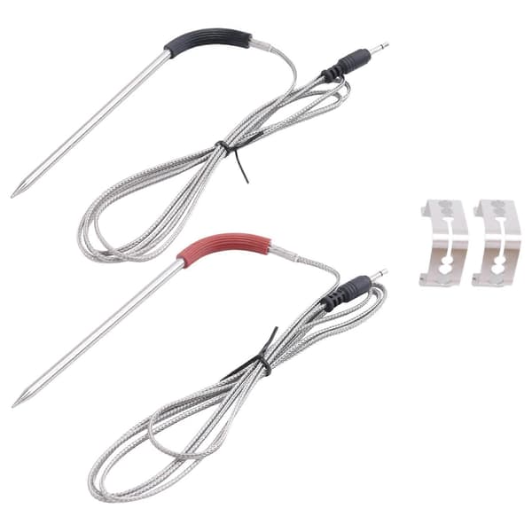 2-pack Replacement Meat Probe for Weber Grill and Smoker, Temperature Probe with Probe Clip Accessory
