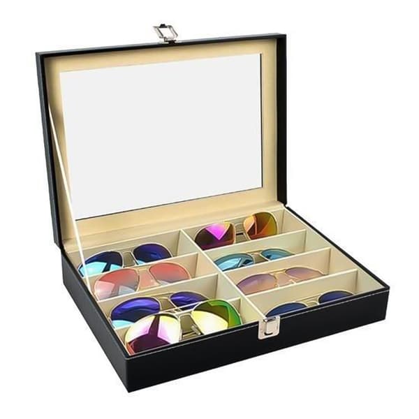 Eyeglass Case 8 Compartments / Eyeglass Storage - Eyeglass Storage