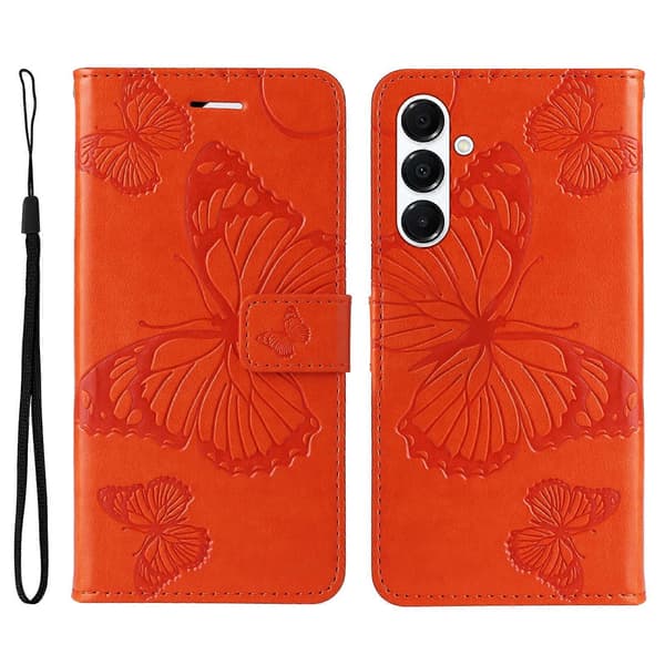 3D Butterfly Embossed Pattern Flip Leather Phone Case For Samsung Galaxy A26 5G Global