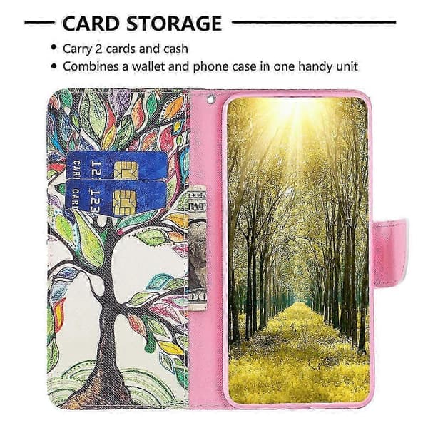 Wallet Case for Samsung Galaxy A16 Pattern Print Phone Leather Case (Tree of Life)