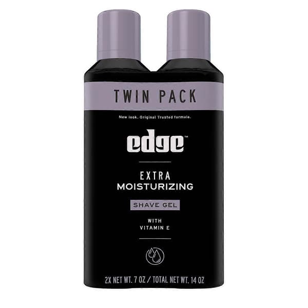 Edge Extra kosteuttava parranajogeeli kaksoispakkaus - 14oz A