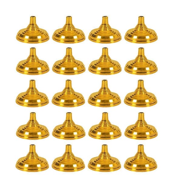 20 stk. gullbelagt plastflaggbrakettholder Kreativ flaggstangholder Flaggstangbase Flaggfast base (rund formet gyllen)