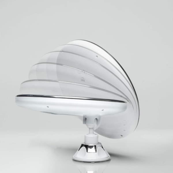 UNIQ Suction Cup Makeup Mirror LED Light & x10 Magnification - White