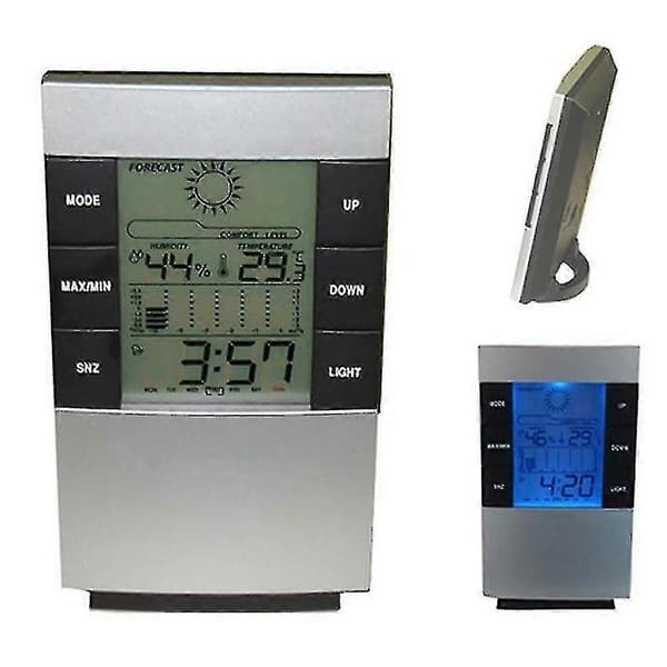 Projektion Lcd Display Digital Väckarklocka Temperatur Väderstation Sovrum
