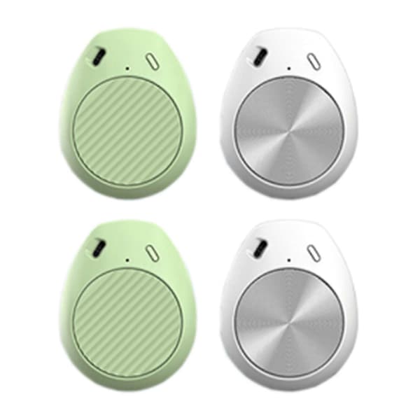 4X Smart Inomhus Bluetooth Mini Luftfuktighets- och Temperatursensor Trådlös Termohygrometer för Cigarrskåp Reptil (C) White & green