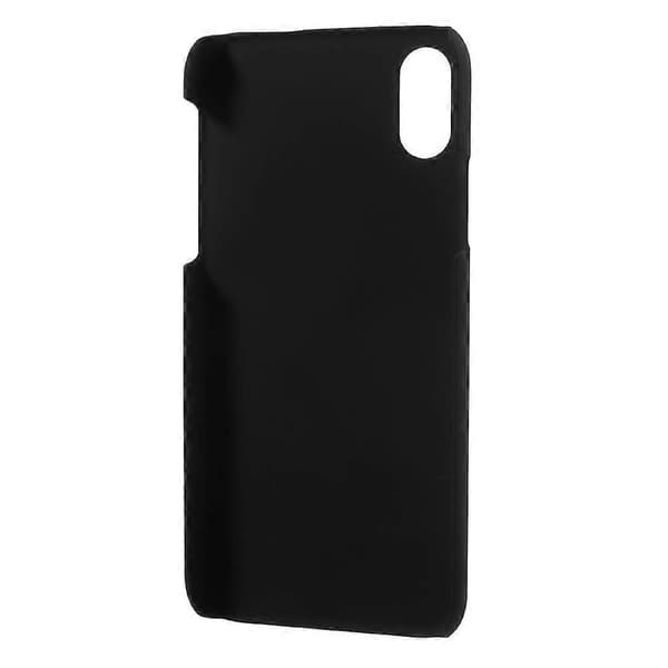 Rubberized Hard Plastic Case for iPhone X XS 5.8 inch - Black (Black)