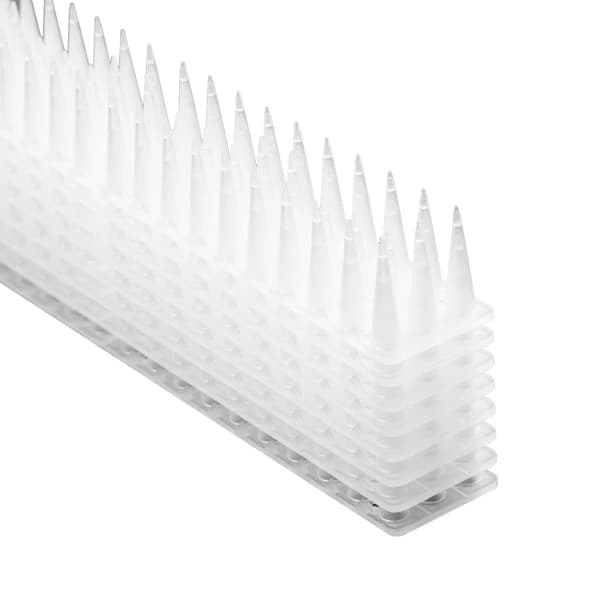 Bird Spikes Plastic White 8-pack 342 cm for Balcony, Windowsill, Railing