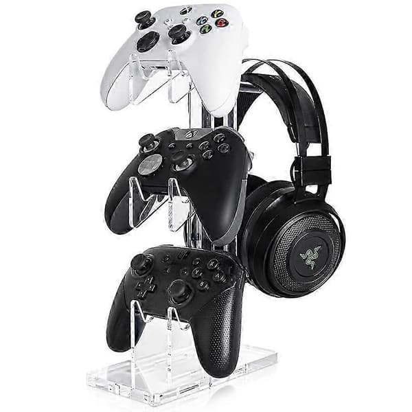 Spillkontrollerholder Krystall Akryl Gamepad Displaystativ Brakettstativ for Switch/kompatible enheter