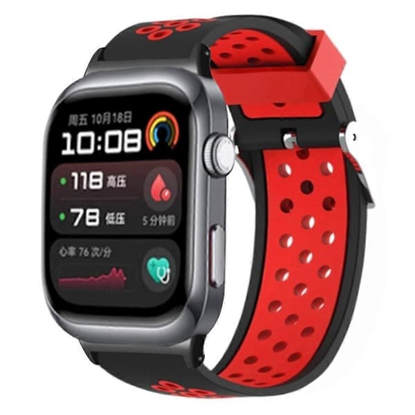 Til Huawei Watch D2 Silikone Urrem Justerbar Åndbar Erstatningsrem - Sort Blå