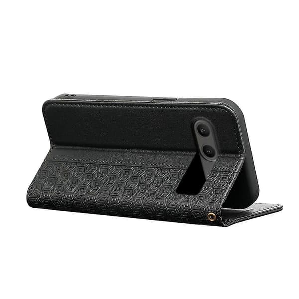 Wallet Case for OnePlus Nord 4, Strong Magnetic Checkered Pattern Embossed Leather Flip Case (Style A)