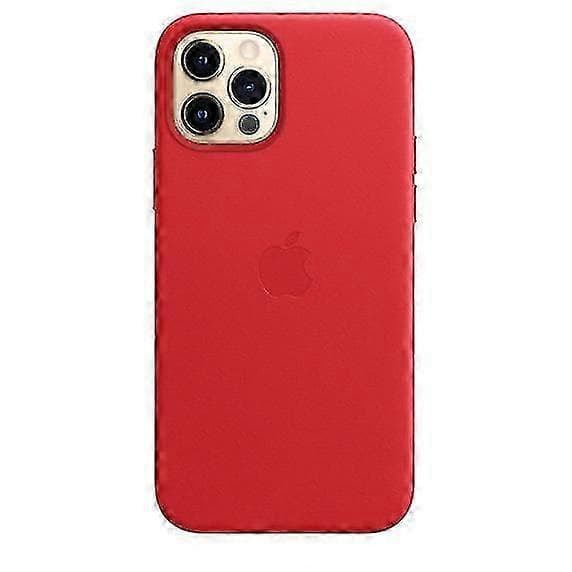 Lædercover til iPhone 12/12 Pro Lædercover med Magsafe (Rød)