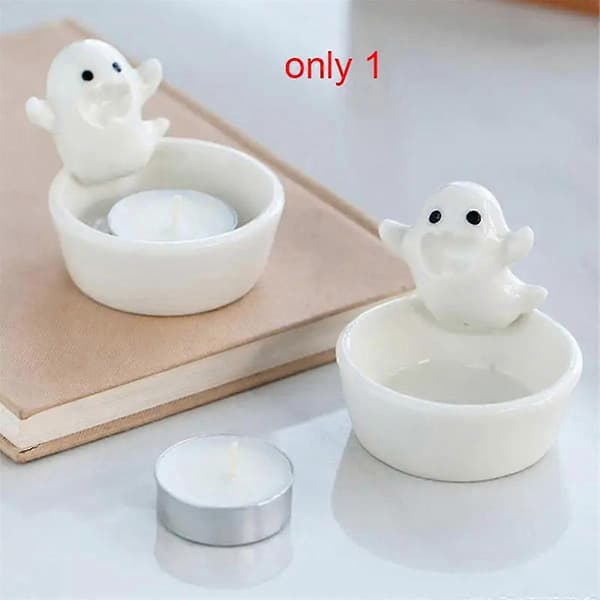 Cute Ghost Candle Holder Cartoon Aromatherapy Candle Holder Durable High Temperature Design