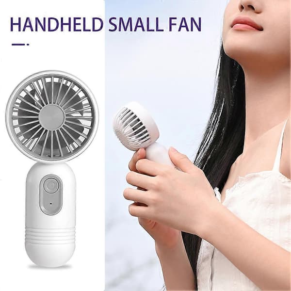 Mini Håndholdt Ventilator 3 Tilstande USB Genopladelig Lomme Mini Ventilator til Kontor Black