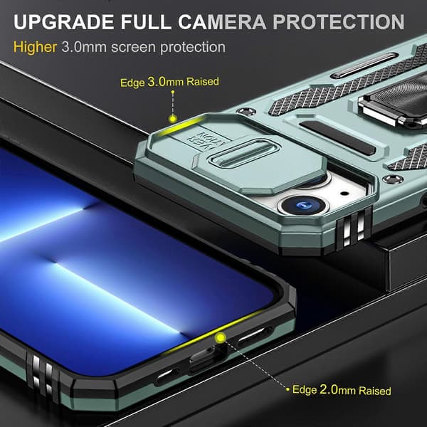 Armor PC + TPU Kamerabeskyttelse Telefoncover (Til iPhone 15 Plus)