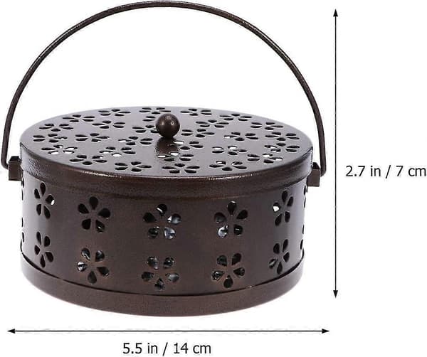 Spoleholder Retro Bærbar Røkelsesbrenner For Hjem Og Camping (bronse)