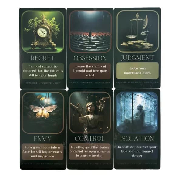 Shadow Work Oracle Cards En 33 engelsk Visions Divination Edition Deck Brettspill Tarot