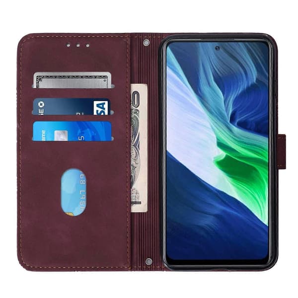 För Infinix Note 10 Crossbody 3D Präglat Flip Läder Telefonfodral