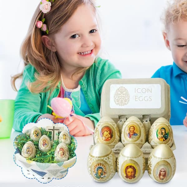 Trä ICONS Påskägg Högtidsdekorationer