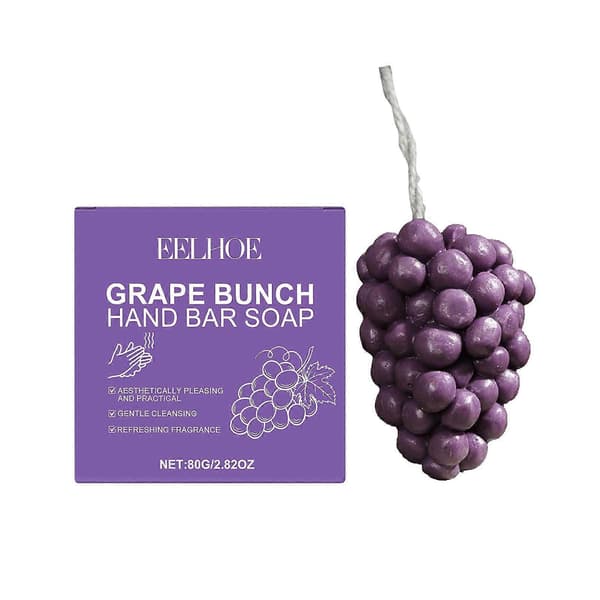 EELHOE Grape Cluster Soap With A Mild, Refreshing And Clean Scent Is Suitable For Daily Use. It Is A Grape Cluster Shaped Soap