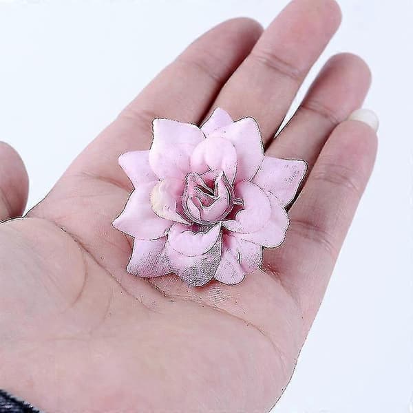 10 stk. kunstig blomst 4,19 cm silkerose blomst lyserød
