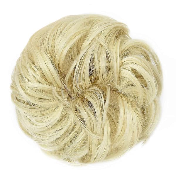 Hårstycken för kvinnor, hårknut, förlängning, uppsatt, lockig, rörig knut, scrunchie