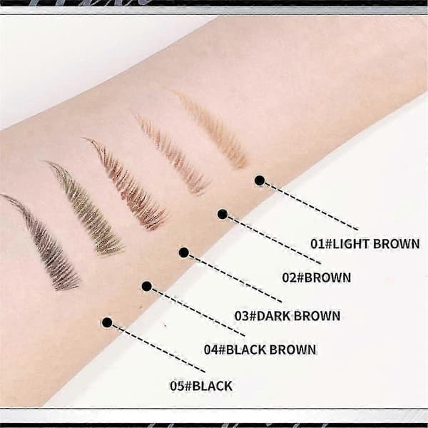 Binary Eyebrow Pencil, Waterproof and Sweatproof Wild Eyebrow Double-Headed 2-in-1 Eyebrow Pencil Liquid