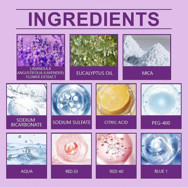 Lavender Shower Aromatherapy Tablets, Gentle Cleansing, Relaxing, Moisturizing, Stress Relief, 210g